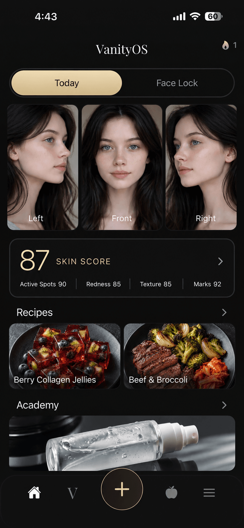 VanityOS skin tracking